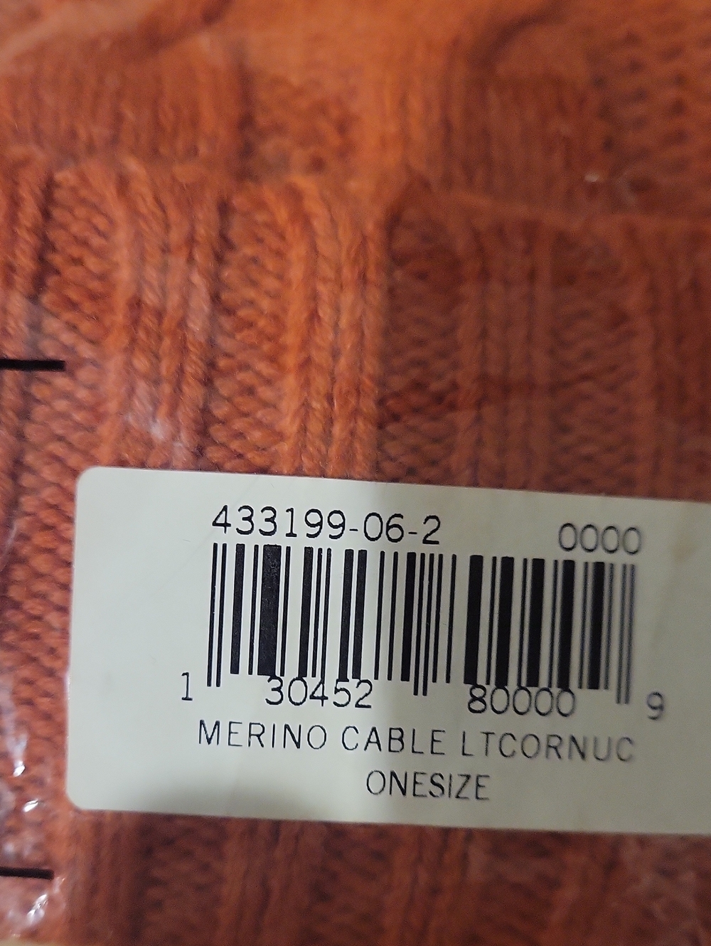 Banana Republic Orange Cable Knit Merino-Cashmere Beanie Hat & Gloves Set NEW - Picture 10 of 12